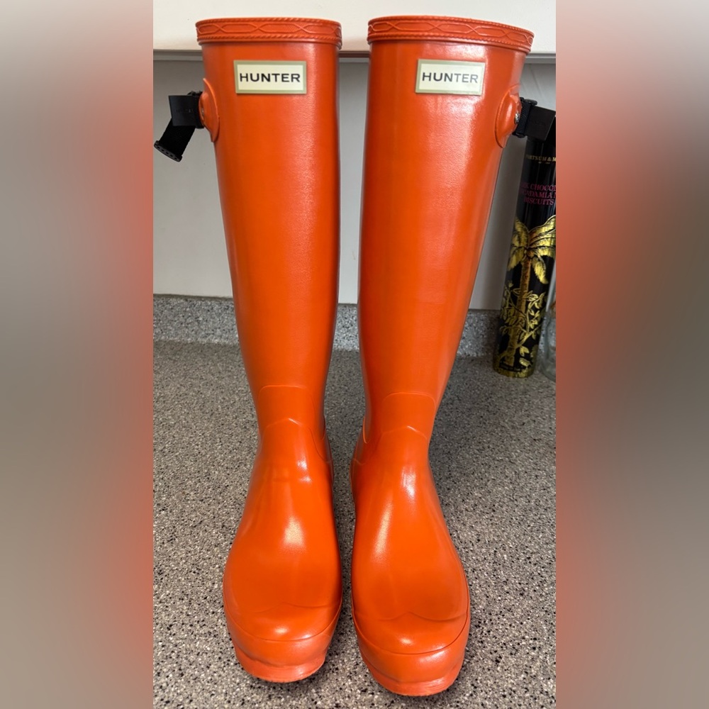 Hunter Orange Rain Boots